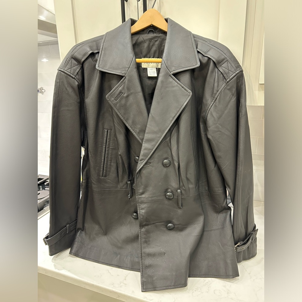 Leather coat